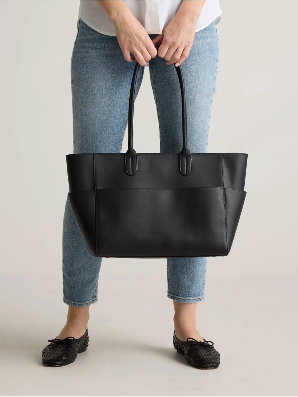 Quince Black Hudson Tote